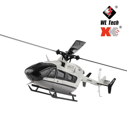 WLTOYS XK K160 EC-145 Scale 4CH Brushless RC Helicopter – Altitude Hold, 6G Gyro, Beginner Friendly