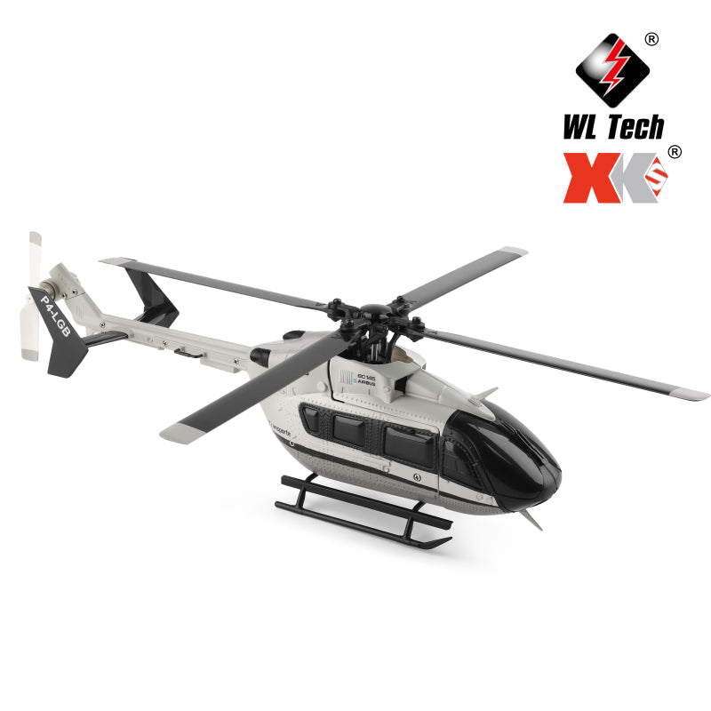 WLTOYS XK K160 EC-145 Scale 4CH Brushless RC Helicopter – Altitude Hold, 6G Gyro, Beginner Friendly