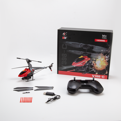 WLTOYS XK V398-C 4-channel RC helicopter and accessories