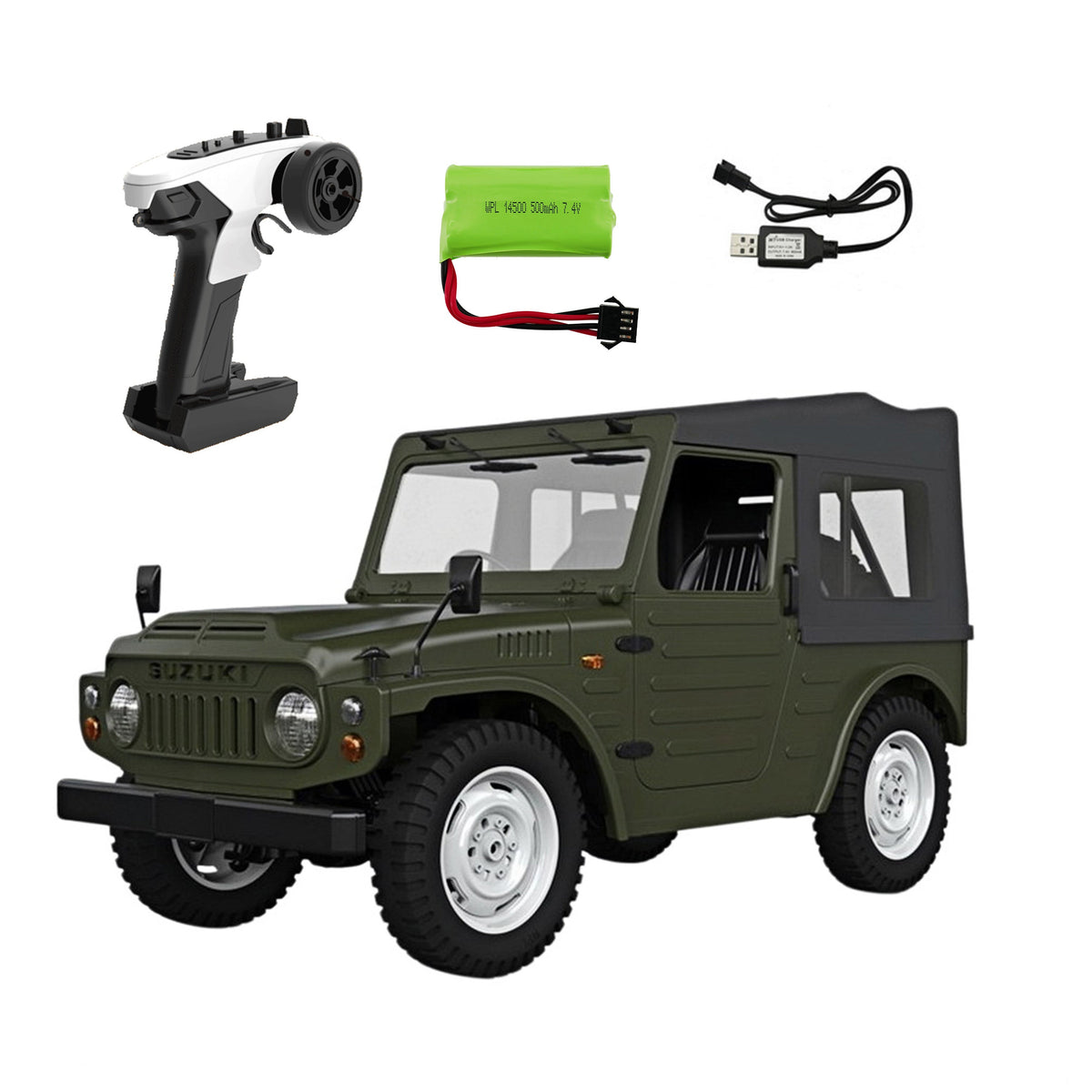 WPL C84-1 Army Green RTR crawler package