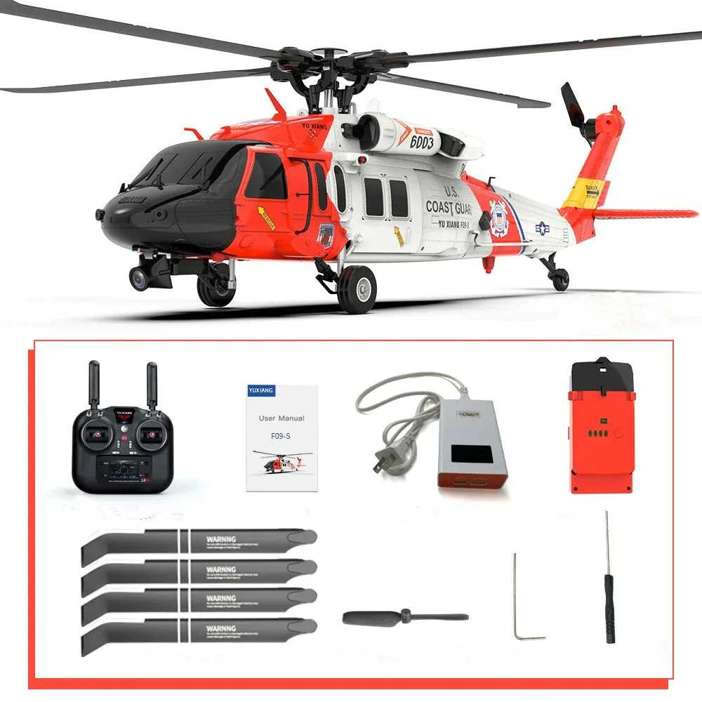 Yuxiang YXZNRC UH60 Black Hawk F09S 2.4G 6CH 6-Axis Gyro GPS Scale RC Helicopter Flybarless RTF (2 batteries)